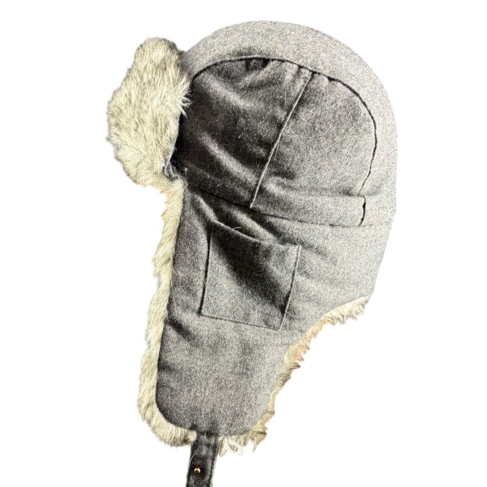 Spencer's Gifts Aviator Trapper Hat Faux Fur Trim Polyester Lining